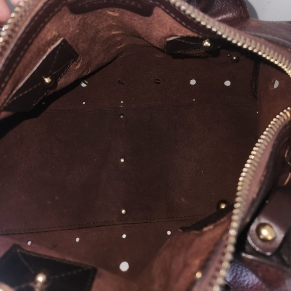 Like New!Marc Jacob's ( Made in Italy), Laser Cut Brigittte Brown Satchel bag - Picture 11 of 14